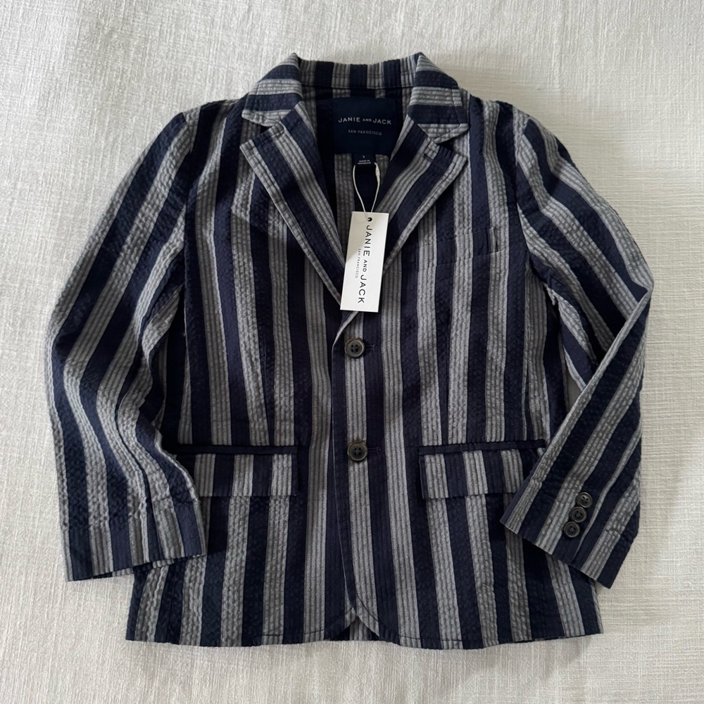 Janie and Jack Navy Grey Blazer - New with Tags, size 5